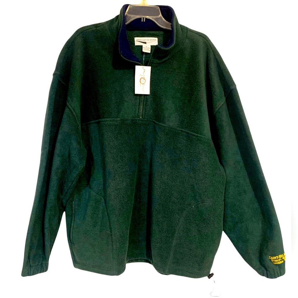 NWT American Exchange Green 1/4 Zip Mountain Fleece Pullover Men's Size XL